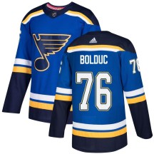 St. Louis Blues Youth Zack Bolduc Adidas Authentic Blue Home Jersey