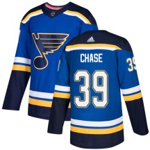 St. Louis Blues Youth Kelly Chase Adidas Authentic Blue Home Jersey