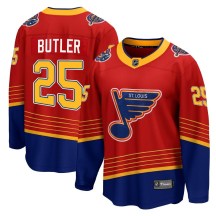 St. Louis Blues Youth Chris Butler Fanatics Branded Breakaway Red 2020/21 Special Edition Jersey