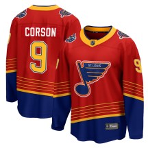 St. Louis Blues Youth Shayne Corson Fanatics Branded Breakaway Red 2020/21 Special Edition Jersey