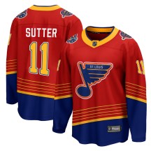 St. Louis Blues Youth Brian Sutter Fanatics Branded Breakaway Red 2020/21 Special Edition Jersey