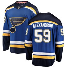 St. Louis Blues Youth Nikita Alexandrov Fanatics Branded Breakaway Blue Home Jersey