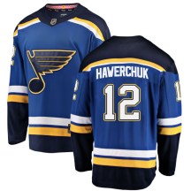 St. Louis Blues Youth Dale Hawerchuk Fanatics Branded Breakaway Blue Home Jersey
