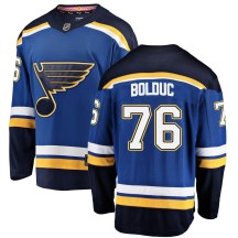 St. Louis Blues Men's Zack Bolduc Fanatics Branded Breakaway Blue Home Jersey