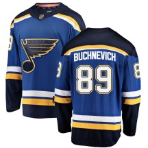 St. Louis Blues Men's Pavel Buchnevich Fanatics Branded Breakaway Blue Home Jersey