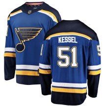 St. Louis Blues Men's Matthew Kessel Fanatics Branded Breakaway Blue Home Jersey