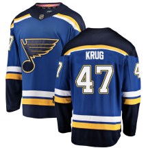 St. Louis Blues Men's Torey Krug Fanatics Branded Breakaway Blue Home Jersey