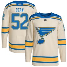 St. Louis Blues Youth Zach Dean Adidas Authentic Cream 2022 Winter Classic Player Jersey
