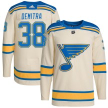St. Louis Blues Youth Pavol Demitra Adidas Authentic Cream 2022 Winter Classic Player Jersey