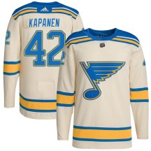 St. Louis Blues Youth Kasperi Kapanen Adidas Authentic Cream 2022 Winter Classic Player Jersey