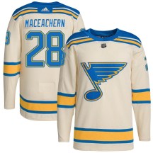 St. Louis Blues Youth MacKenzie MacEachern Adidas Authentic Cream Mackenzie MacEachern 2022 Winter Classic Player Jersey