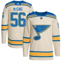 St. Louis Blues Youth Hugh McGing Adidas Authentic Cream 2022 Winter Classic Player Jersey