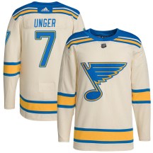 St. Louis Blues Youth Garry Unger Adidas Authentic Cream 2022 Winter Classic Player Jersey