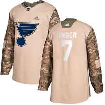 St. Louis Blues Youth Garry Unger Adidas Authentic Camo Veterans Day Practice Jersey