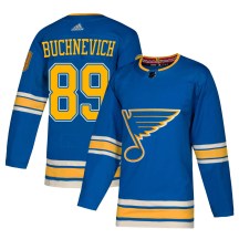 St. Louis Blues Youth Pavel Buchnevich Adidas Authentic Blue Alternate Jersey