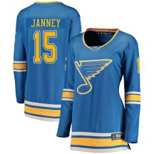 St. Louis Blues Women's Craig Janney Fanatics Branded Breakaway Blue Alternate Jersey
