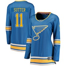 St. Louis Blues Women's Brian Sutter Fanatics Branded Breakaway Blue Alternate Jersey