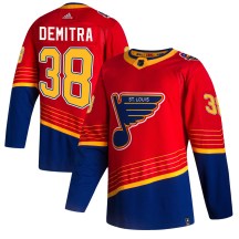 St. Louis Blues Youth Pavol Demitra Adidas Authentic Red 2020/21 Reverse Retro Jersey