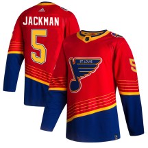 St. Louis Blues Youth Barret Jackman Adidas Authentic Red 2020/21 Reverse Retro Jersey