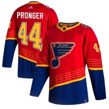 St. Louis Blues Youth Chris Pronger Adidas Authentic Red 2020/21 Reverse Retro Jersey