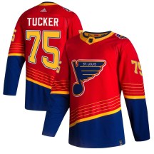 St. Louis Blues Youth Tyler Tucker Adidas Authentic Red 2020/21 Reverse Retro Jersey