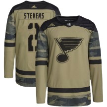 St. Louis Blues Youth Scott Stevens Adidas Authentic Camo Military Appreciation Practice Jersey
