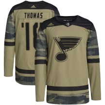 St. Louis Blues Youth Robert Thomas Adidas Authentic Camo Military Appreciation Practice Jersey